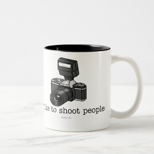 Tasse 2 Couleurs Pousse d'appareil-photo (Droit)