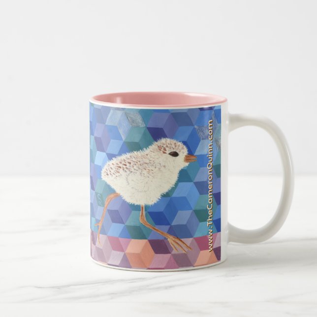 Tasse 2 Couleurs Poussin de Pluvier neigeux (Droit)