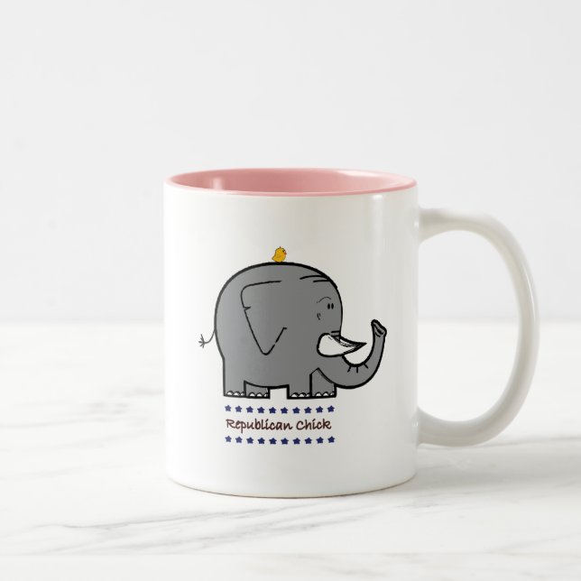 Tasse 2 Couleurs poussin républicain (Droit)