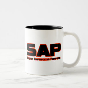 Tasse 2 Couleurs Pouvoirs super géniaux de SAP Funny Super-héros