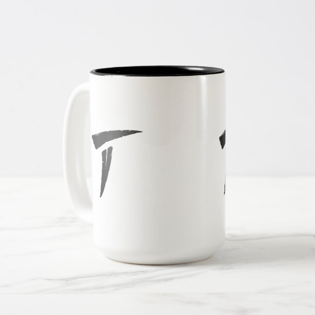 Tasse 2 Couleurs Prédateur Noir (Devant gauche)