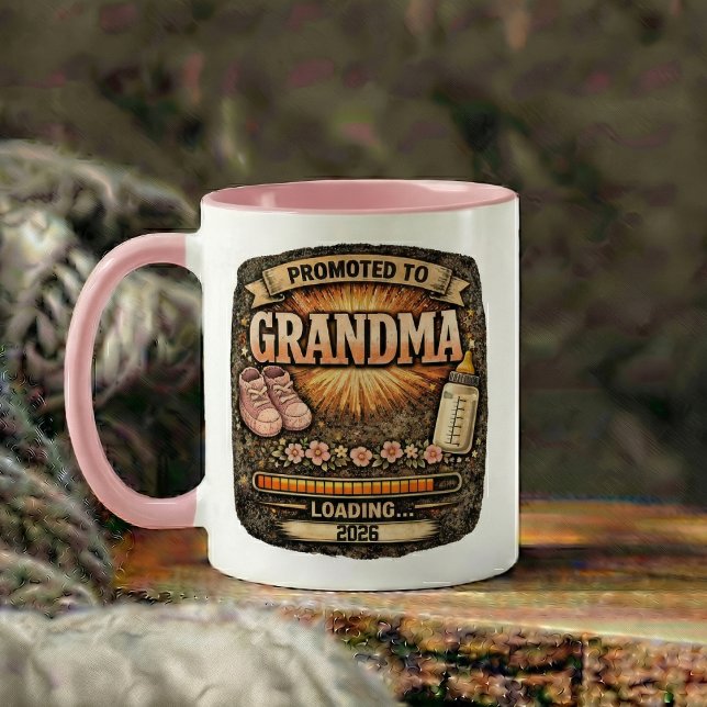 Tasse 2 Couleurs Pregnancy Announcement Gift for Grandma (Pregnancy Announcement Gift for Grandma Two-Tone Coffee Mug)