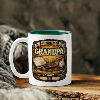 Tasse 2 Couleurs Pregnancy Announcement Gift for Grandpa