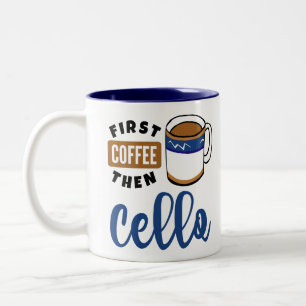 Tasse 2 Couleurs Premier Café Puis Cello Music Lover