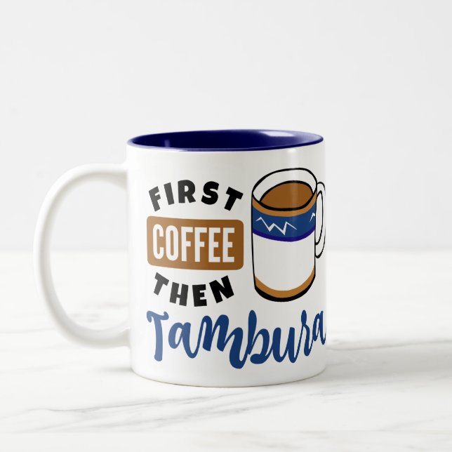 Tasse 2 Couleurs Premier café puis Tambura Music Lover (Gauche)
