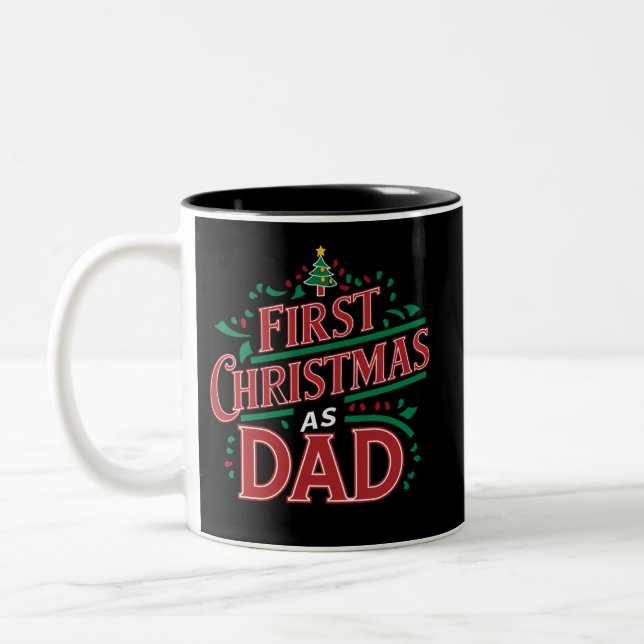 Tasse 2 Couleurs Premier Noël Comme Papa Correspondait Noël (Gauche)