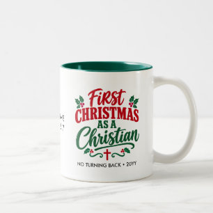 Tasse 2 Couleurs PREMIER NOËL Nouveau croyant chrétien