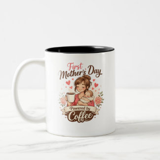 Tasse 2 Couleurs Première fête des Mères alimentée par le café – Ca