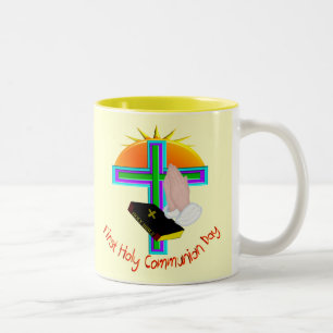 Tasse 2 Couleurs Premiers cadeaux de jour de sainte communion
