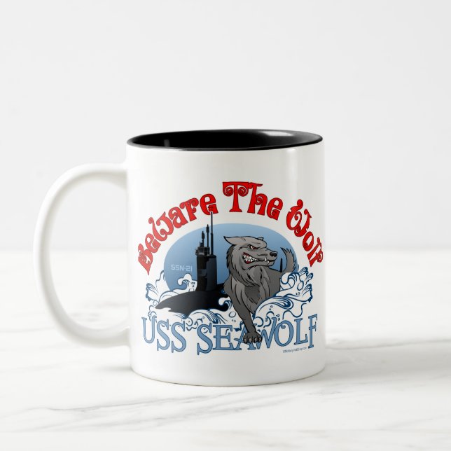 Tasse 2 Couleurs Prenez garde du loup ! USS Seawolf (Gauche)
