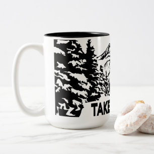 Tasse 2 Couleurs Prenez une citation Hippique paysage montagnard mo