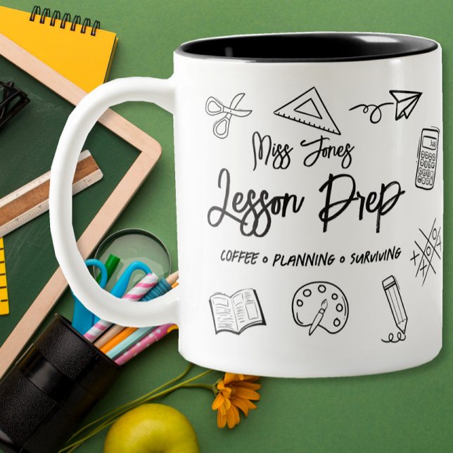 Tasse 2 Couleurs Préparation de cours Cadeau d'appréciation pour l' (Créateur téléchargé)