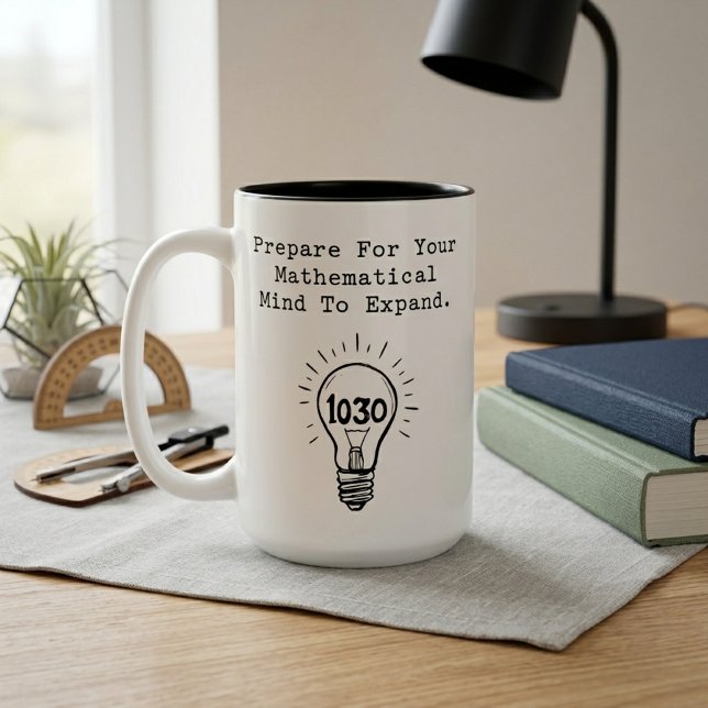 Tasse 2 Couleurs Préparez Votre Esprit Mathématique à S'Épanouir (Créateur téléchargé)