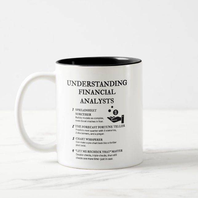 Tasse 2 Couleurs Présentation des analystes financiers (Gauche)
