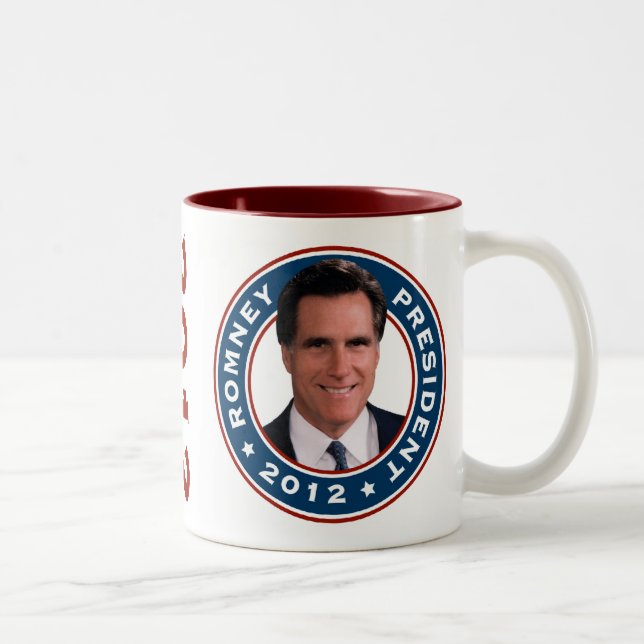 Tasse 2 Couleurs Président 2012 de Mitt Romney (Droit)