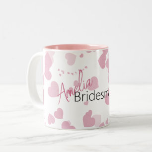 Tasse 2 Couleurs Pretty Love heart Femme d'accueil personnalisée