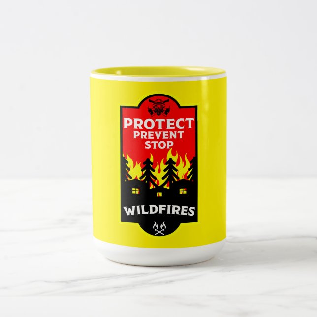 Tasse 2 Couleurs Prévention des incendies de brousse (Centre)