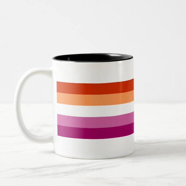 Tasse 2 Couleurs Pride lesbienne (Gauche)