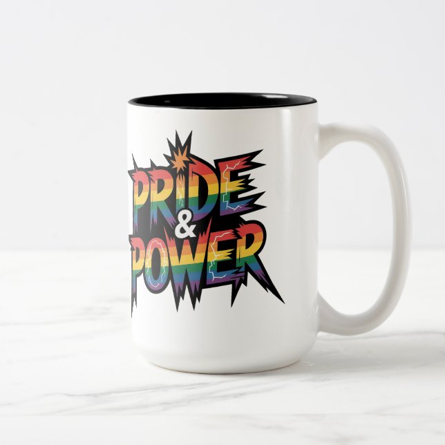 Tasse 2 Couleurs Pride & Power LGBTQ  (Droit)