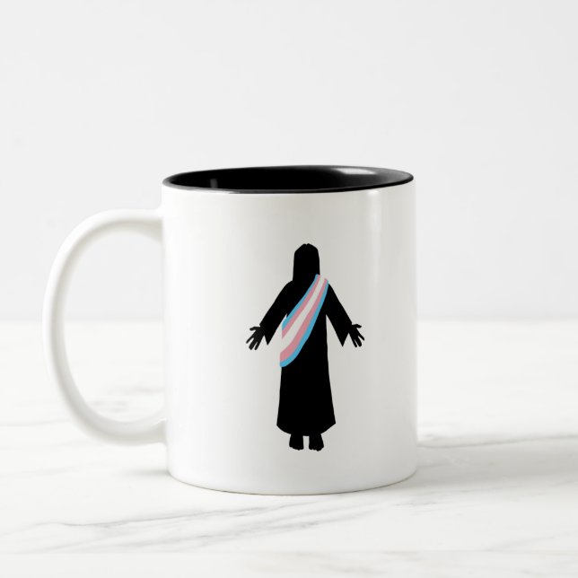 Tasse 2 Couleurs PrideJesus TransFlag (Gauche)