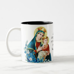 Tasse 2 Couleurs Prière catholique religieuse de Vierge Marie Jésus