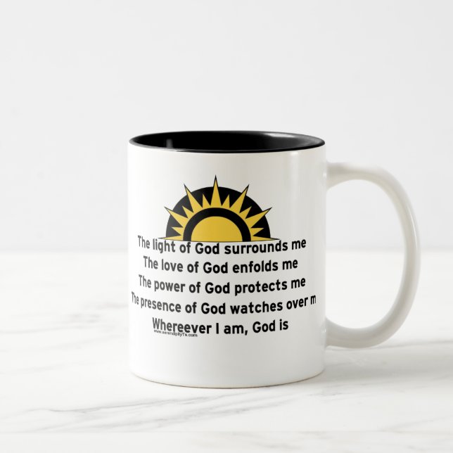 Tasse 2 Couleurs Prière de la protection (Droit)