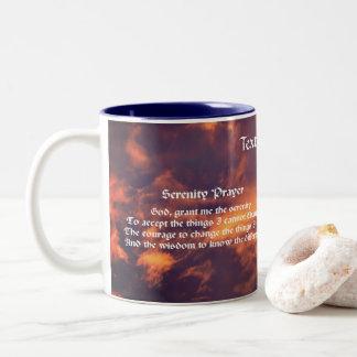 Tasse 2 Couleurs Prière de sérénité Matin Ciel Inspirationnel