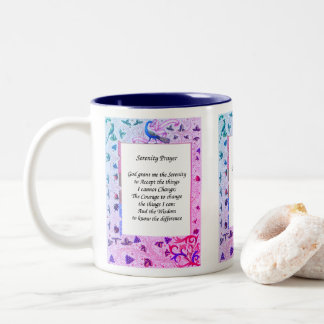 Tasse 2 Couleurs Prière de sérénité Peacock couleurs Inspiration