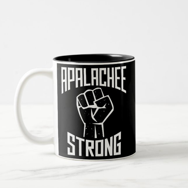 Tasse 2 Couleurs Priez pour Apalachee High School forte  (Gauche)