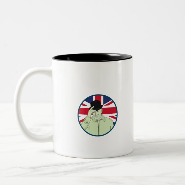 Tasse 2 Couleurs Prince Philip Duc d'Édimbourg (Gauche)