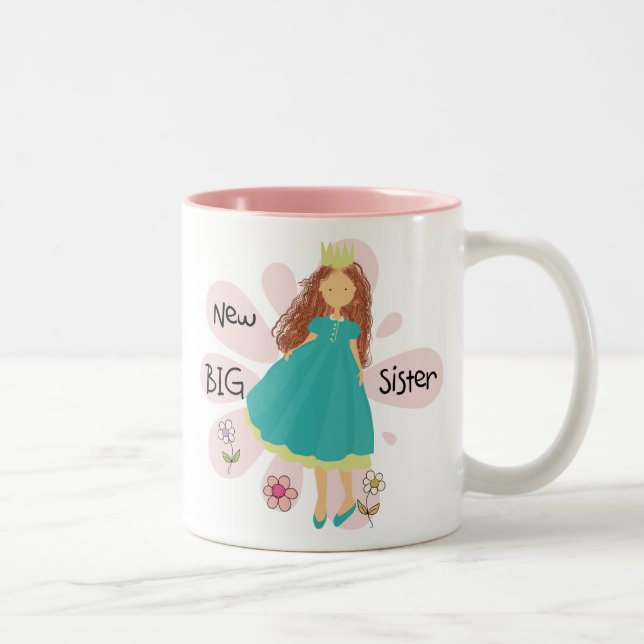Tasse 2 Couleurs Princesse Big Soeur Cheveux Brown (Droit)