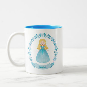 Tasse 2 Couleurs Princesse Bleue Cute Personnalisée