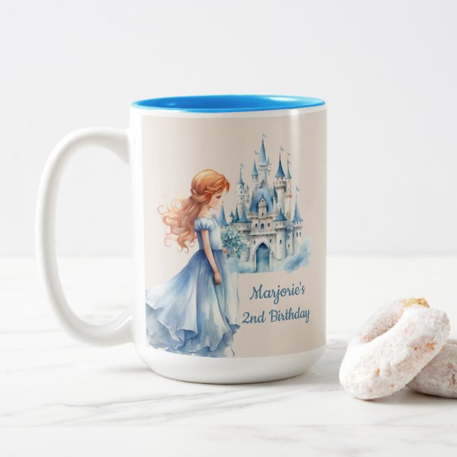 Tasse 2 Couleurs Princesse et Château (Avec donut)