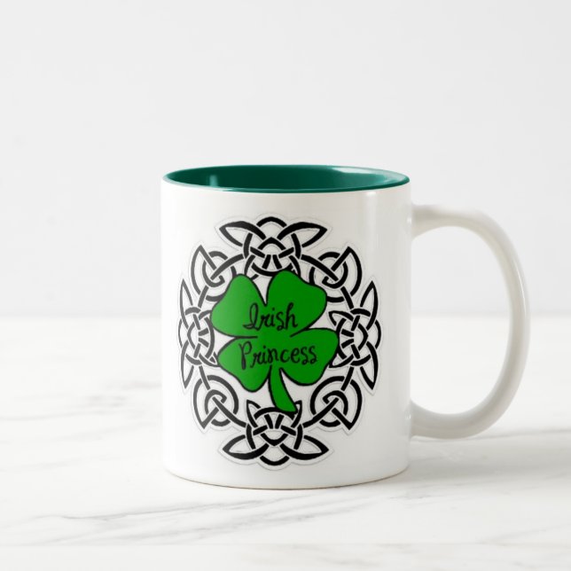 Tasse 2 Couleurs Princesse irlandaise celtique (Droit)