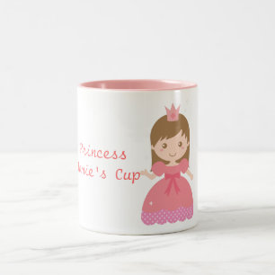 Tasse 2 Couleurs Princesse mignonne, rose pour de petites filles