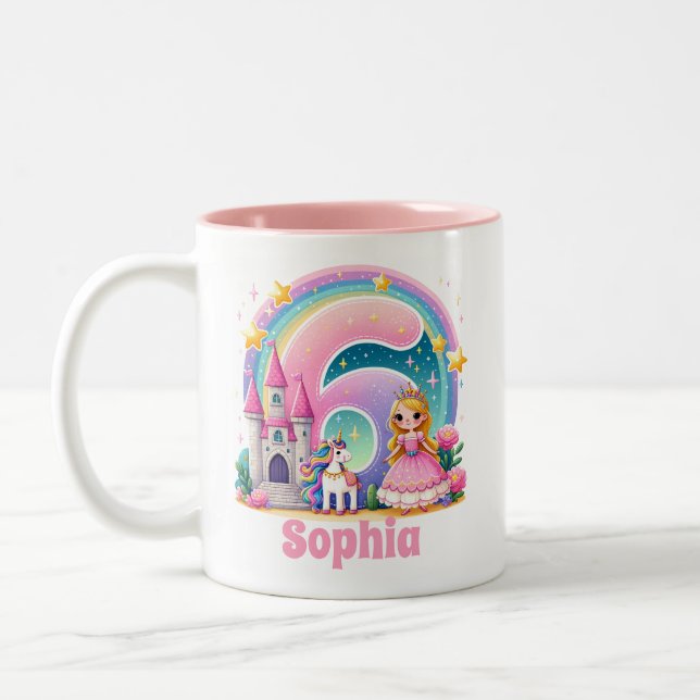 Tasse 2 Couleurs Princesse nom Enchanted Kingdom (Gauche)