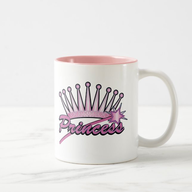 Tasse 2 Couleurs Princesse rose Crown (Droit)