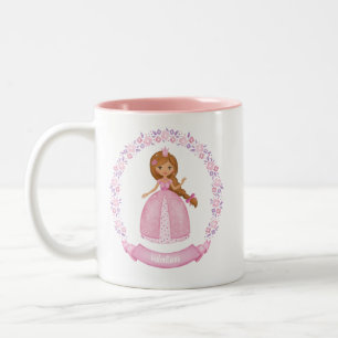 Tasse 2 Couleurs Princesse Rose Cute Personnalisée