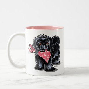 Tasse 2 Couleurs Princesse rose noire de Pekingese