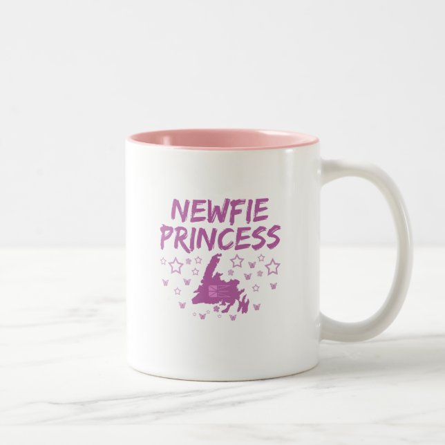 Tasse 2 Couleurs Princesse Terre-Neuve de Newfie (Droit)