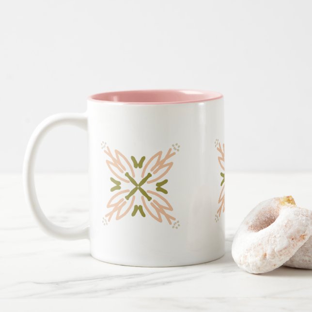 Tasse 2 Couleurs Printemps florissant (Avec donut)