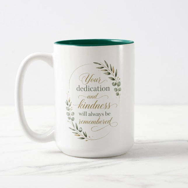 Tasse 2 Couleurs Prix de retraite personnalisé pour employé (Gauche)