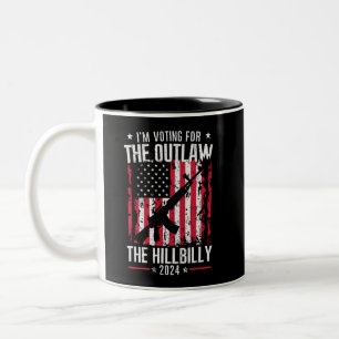 Tasse 2 Couleurs Pro 45 Je vote pour le hors-la-loi et le Hillbilly