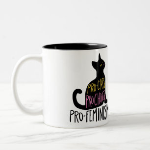 Tasse 2 Couleurs Pro-chats Pro-choix pro-féminisme
