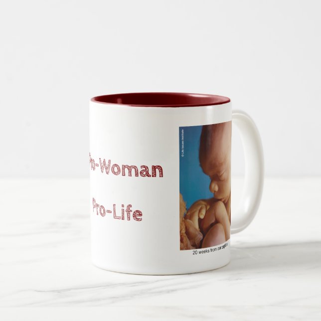 Tasse 2 Couleurs Pro-Woman Pro-Life (Devant droit)