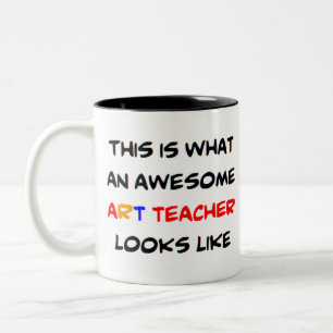 Tasse 2 Couleurs professeur d'art, génial