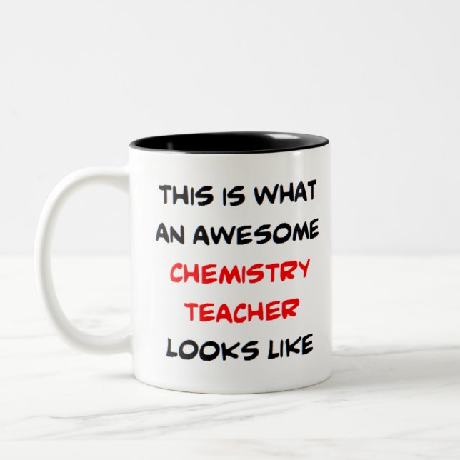 Tasse 2 Couleurs professeur de chimie, génial (Gauche)