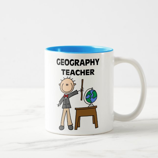 Tasse 2 Couleurs Professeur de géographie (Droit)