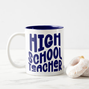 Tasse 2 Couleurs Professeur de lycée bleu foncé