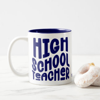Tasse 2 Couleurs Professeur de lycée bleu foncé